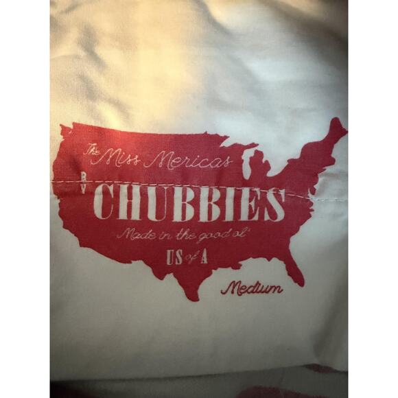 Chubbies Shorts Mens Medium Red White Miss Mericas Stars Stripes Made USA Preppy - Picture 4 of 8